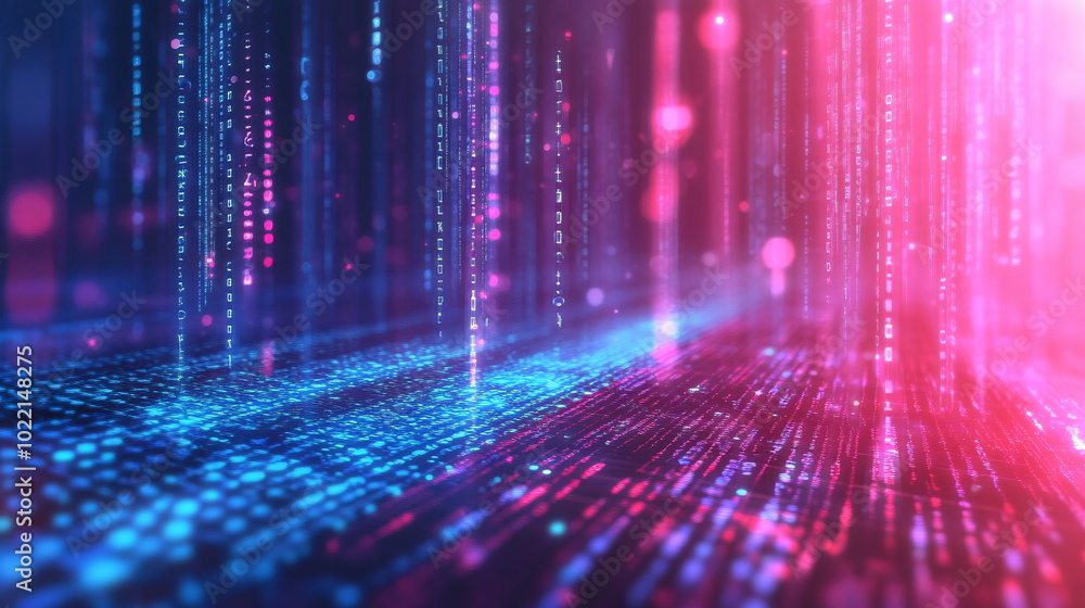 Futuristic Abstract Digital Data Streams and Networks Futuristic Abstract Digital Data Streams and Networks