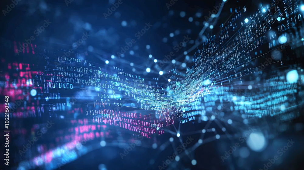 Futuristic Abstract Digital Data Streams and Networks Futuristic Abstract Digital Data Streams and Networks