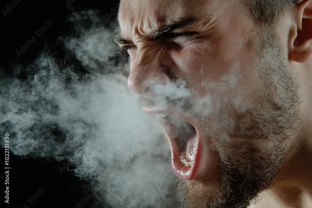 Internal Rage Expression Unleashed emotion: deep expression of raw anger, capturing intensity ...