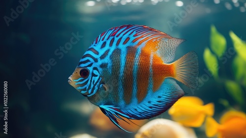 Vibrant Tropical Fish Swimming in Clear Water