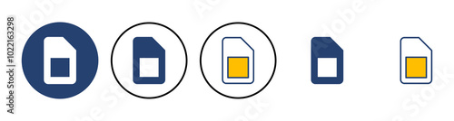 Sim card icon vector. dual sim card icon vector