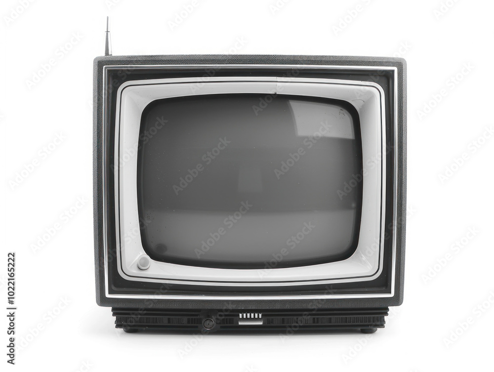 Old television set against a white background. Old television set against a white background.