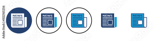Newspaper icon vector. news paper vector sign