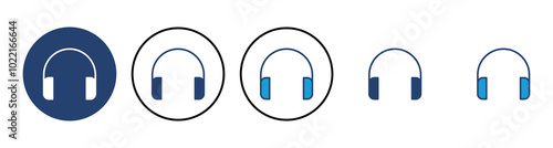 Headphone icon vector. Headvector icon symbols