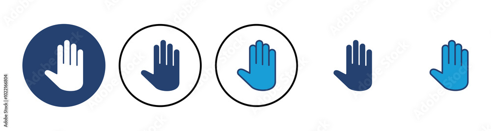 Hand icon vector. hand vector icon, palm Hand icon vector. hand vector icon, palm