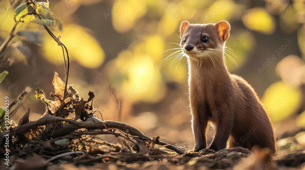Cute Animal in Nature with Soft Background Light Cute Animal in Nature with Soft Background Light