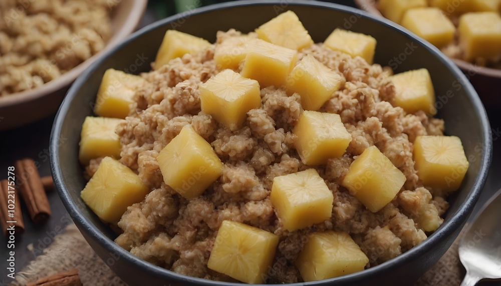pineapple crumble dessert in a bowl pineapple crumble dessert in a bowl
