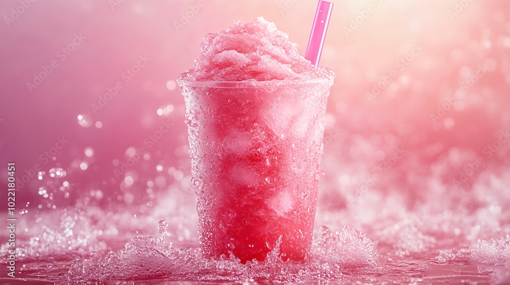 Colorful Frozen Slushies Splashing with Summer Vibes Colorful Frozen Slushies Splashing with Summer Vibes