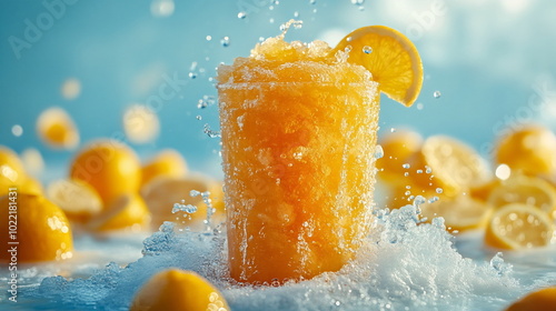 Colorful Frozen Slushies Splashing with Summer Vibes