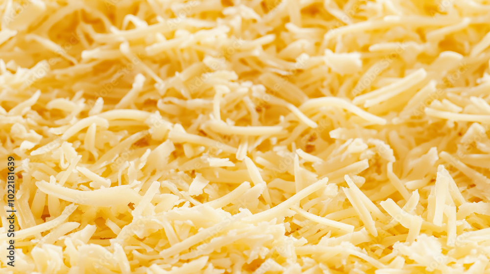 a close-up, top-down view of shredded cheese spread across the entire frame, filling the image with its rich yellow color and fine, delicate texture a close-up, top-down view of shredded cheese spread across the entire frame, filling the image with its rich yellow color and fine, delicate texture