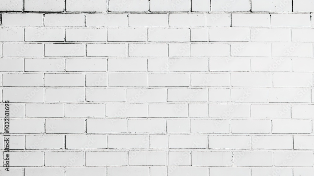Obraz premium White Brick Wall Texture for Background Use