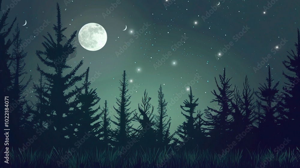 Simple Visual on Forest Background - a serene and enchanting sight. The simple yet captivating image stands out against the lush forest backdrop Simple Visual on Forest Background - a serene and enchanting sight. The simple yet captivating image stands out against the lush forest backdrop