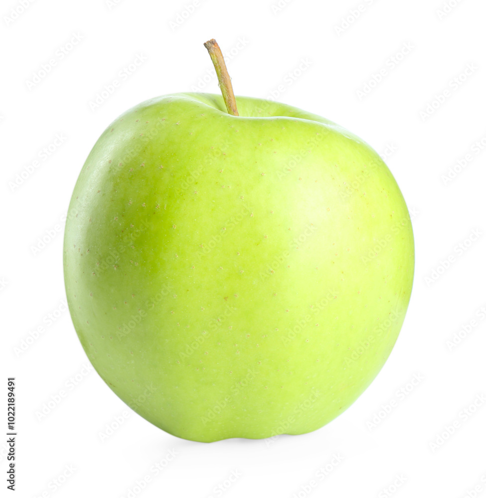One ripe green apple isolated on white One ripe green apple isolated on white