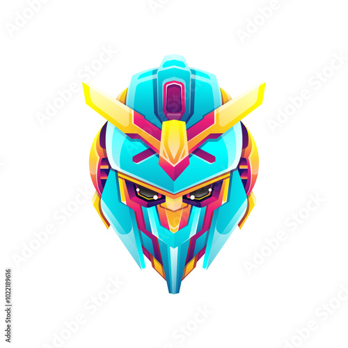 Robot Head Gradient Logo