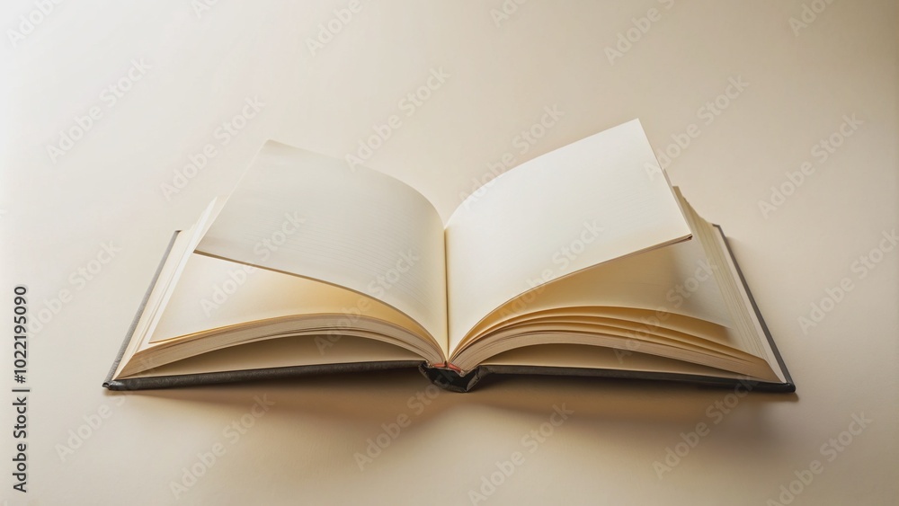 An open book with crisp blank pages on a soft, light-colored background, awaiting creative input, perfect for notebook, journal, or writing-themed design projects. An open book with crisp blank pages on a soft, light-colored background, awaiting creative input, perfect for notebook, journal, or writing-themed design projects.