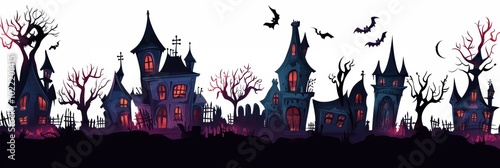 Haunted house. Halloween decoration element. photo