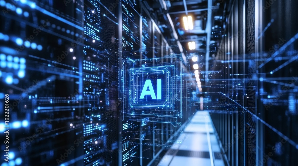 AI Concept with 3D Rendered Motherboard Visuals AI Concept with 3D Rendered Motherboard Visuals