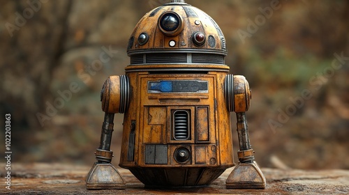 Rusty Astromech Droid - Vintage Sci-Fi Robot