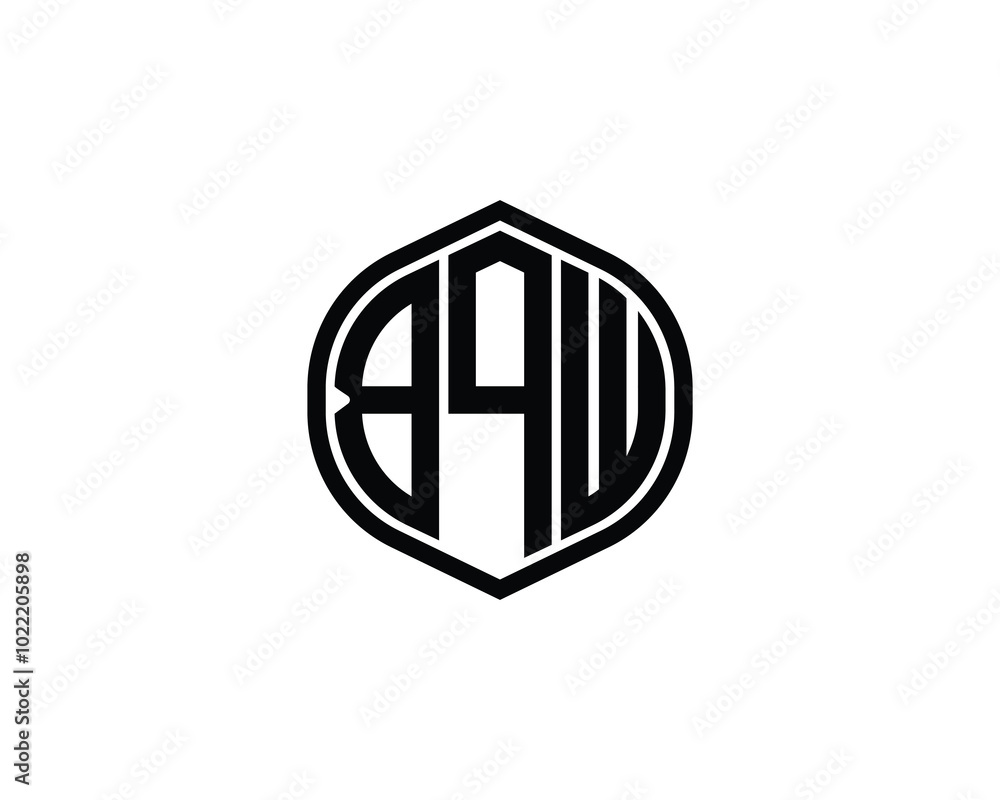 BQW logo design vector template. BQW BQW logo design vector template. BQW
