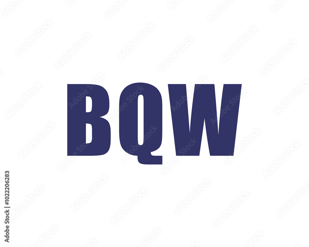 BQW logo design vector template. BQW BQW logo design vector template. BQW