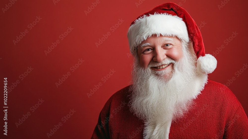 Cheerful Santa in Traditional Red Attire Cheerful Santa in Traditional Red Attire