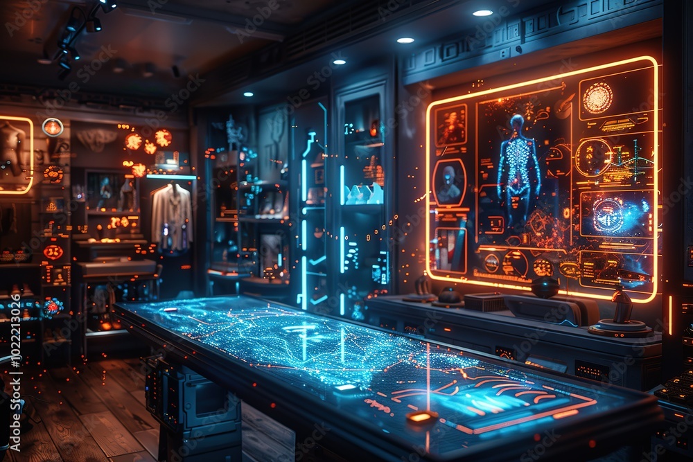 futuristic ai-driven e-commerce platform users fully immersive technology space environment free futuristic ai-driven e-commerce platform users fully immersive technology space environment free