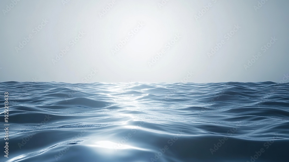Fototapeta premium Serene Ocean Waves Under Soft Light