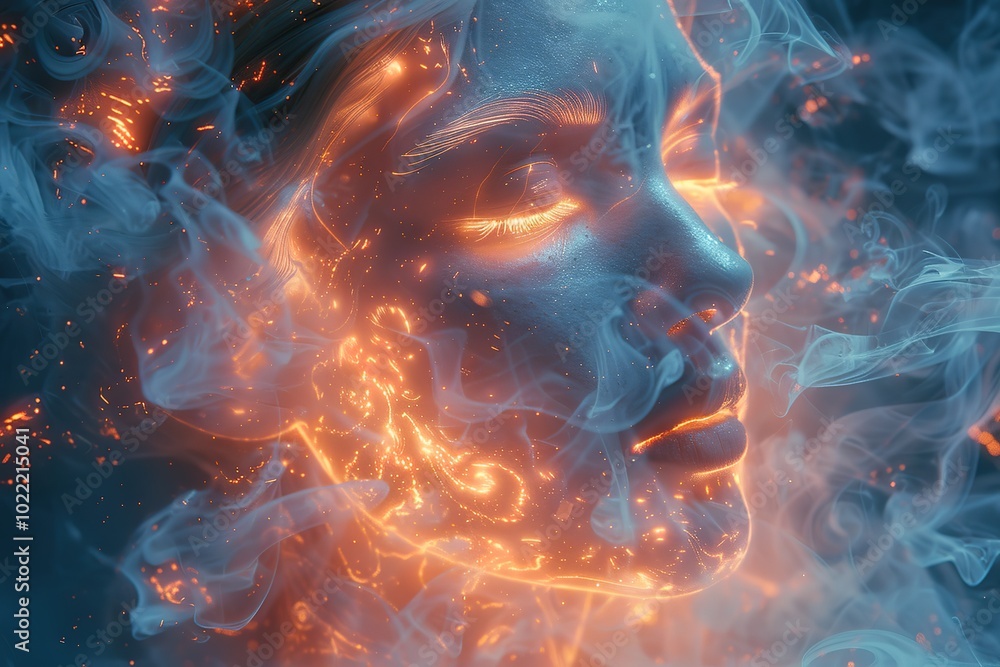 A futuristic AI-powered art generator that creates custom pieces based on the viewer's emotions A futuristic AI-powered art generator that creates custom pieces based on the viewer's emotions