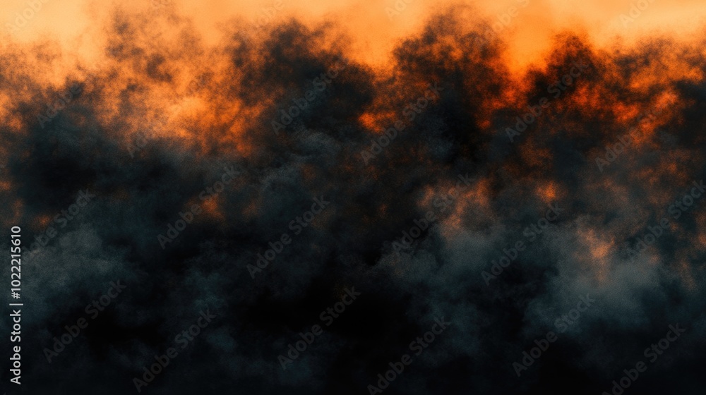 Fototapeta premium Abstract Orange and Black Smoke Texture