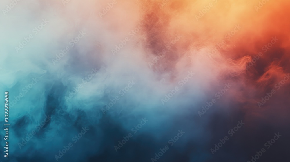 Abstract Background of Swirling Blue and Orange Smoke Abstract Background of Swirling Blue and Orange Smoke