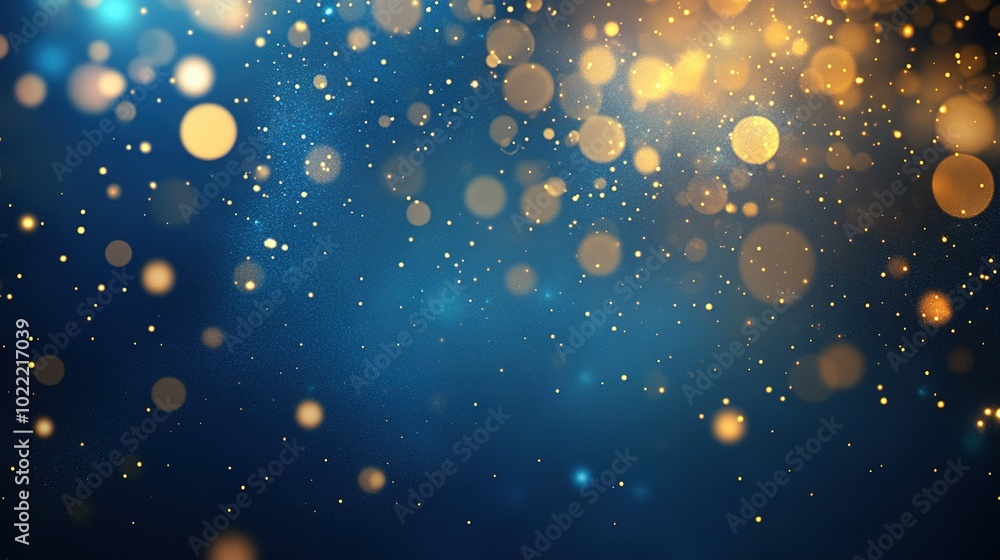 Sparkling Bokeh Background with Golden Lights Sparkling Bokeh Background with Golden Lights