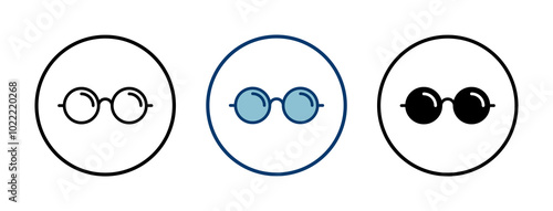 Glasses icon vector isolated on white background. Stylish Eyeglasses. Glasses vector. Optical concept