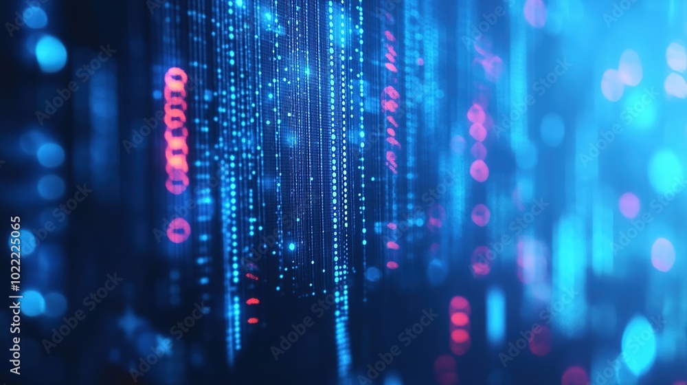 Naklejka premium Abstract Digital Data Visualization Background