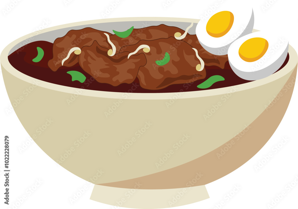 Rawon Indonesian Asean Food Illustration Rawon Indonesian Asean Food Illustration