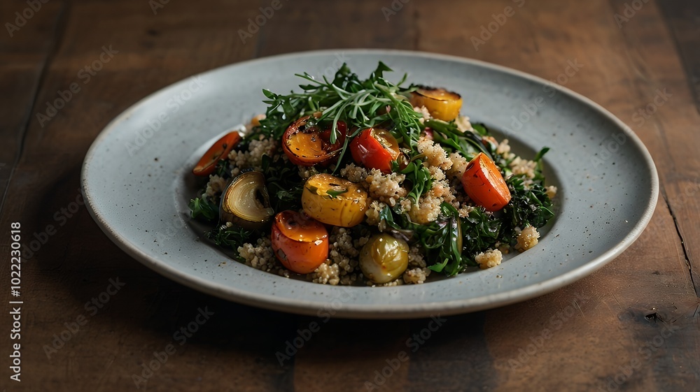 A plate with quinoa A plate with quinoa