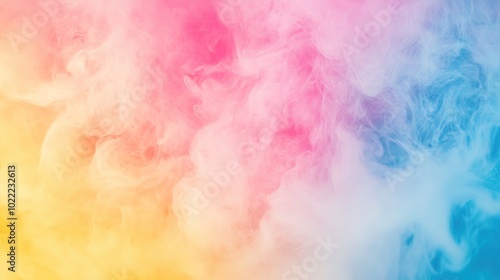 Colorful Smoke Swirls in Pastel Shades