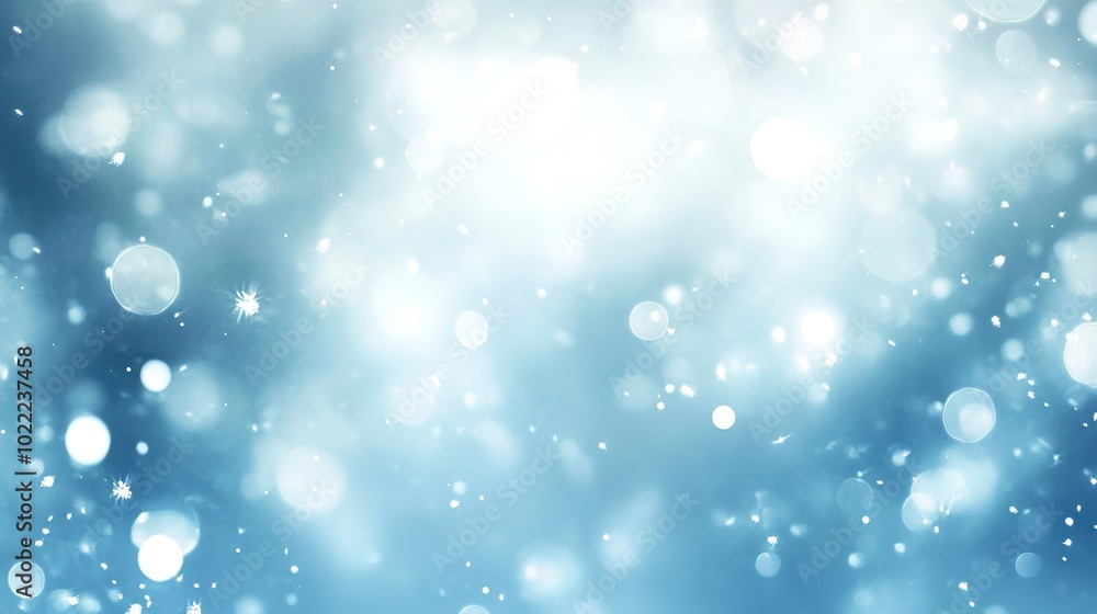 Soft Blue Background with Light Bokeh Effects Soft Blue Background with Light Bokeh Effects