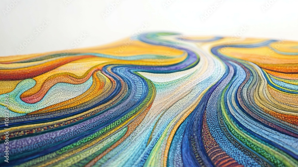 Abstract colorful art with lines and swirls. Abstract colorful art with lines and swirls.