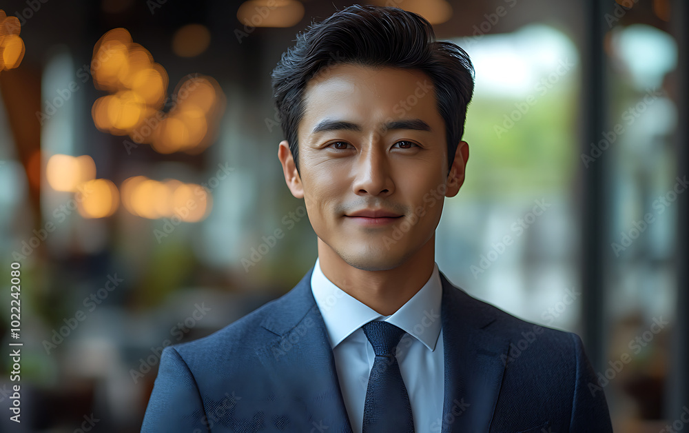 Confident Young Asian Businessman: Success in Professional Attire Confident Young Asian Businessman: Success in Professional Attire