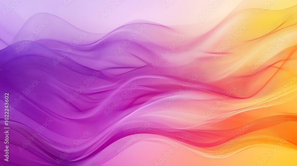Abstract Purple and Orange Flowing Lines Abstract Purple and Orange Flowing Lines