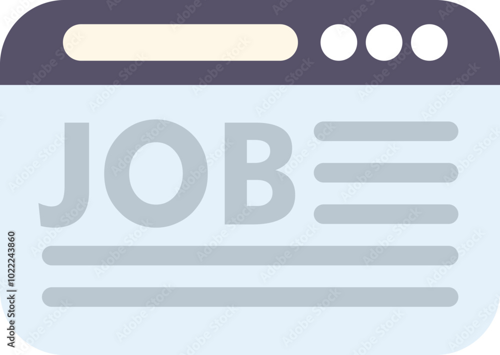 This vector illustration depicts a job search website helping users find new career opportunities online This vector illustration depicts a job search website helping users find new career opportunities online