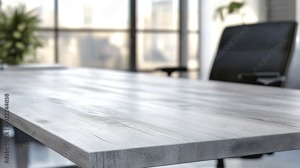 Fototapeta premium Modern Office Table with Natural Light Background