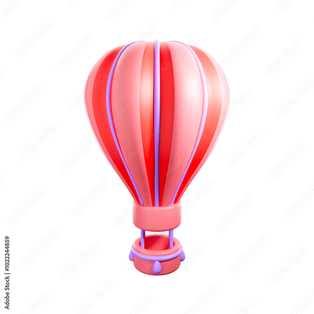 Fototapeta premium a 3D icon render air balloon
