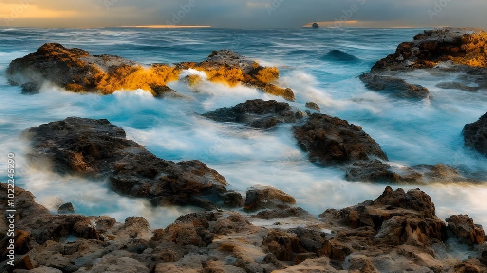 waves crashing on the coast waves crashing on the coast