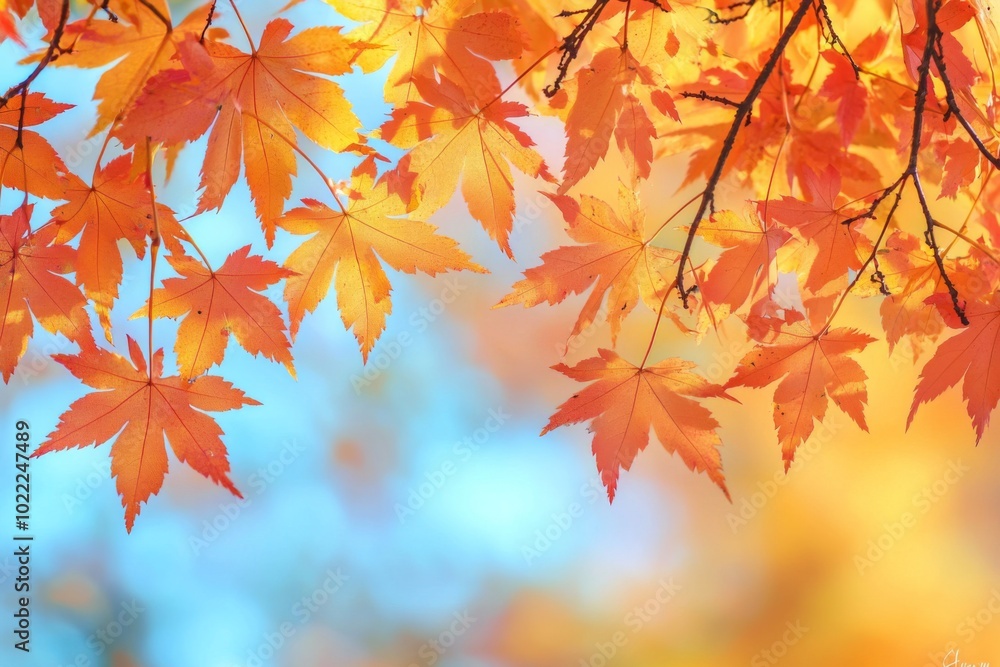 Fallen Leaves Season Background created with Generative AI Fallen Leaves Season Background created with Generative AI