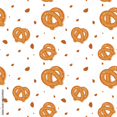 pretzel cake pattern vector design illustration