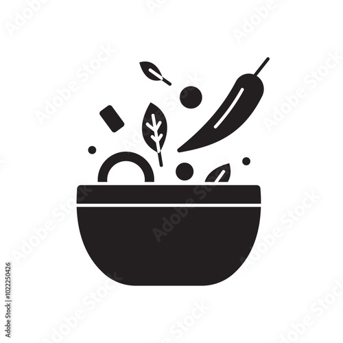 ingredients mix line icon vector design illustration