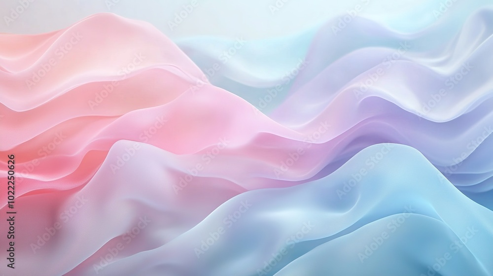 Fototapeta premium Soft Flowing Fabric in Pastel Colors