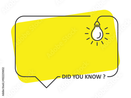 did you know bubble text bulb template 