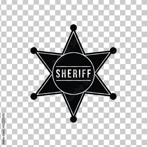 sheriff star badge symbol